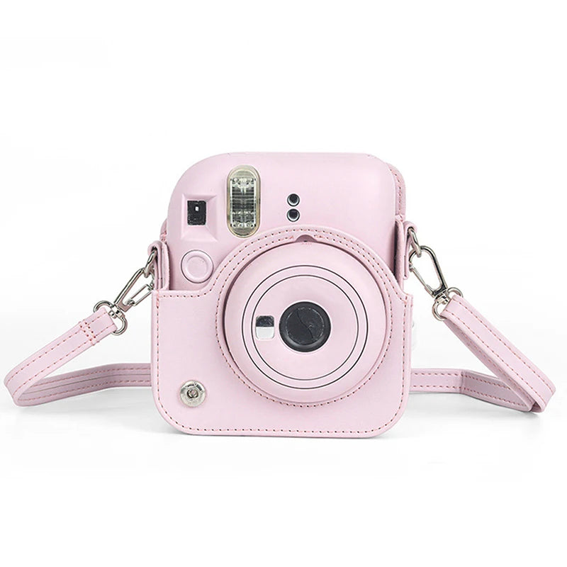 Instax Mini 12 Camera Case PU Soft Protective Trave Bag Film Shoulder Qme