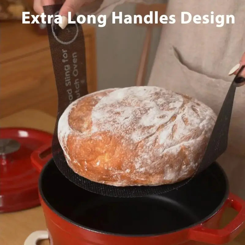 Perforated Silicone Bread Sling Dutch Oven Long Handle Nonstick Qme