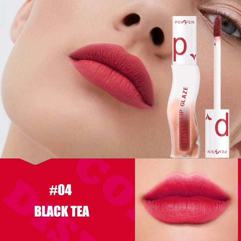 Long Lasting Moisturizing Matte Lipstick Waterproof Sweat Proof Non Qme 04 BLACK TEA