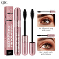 Dual-effect Waterproof Sweatproof 4D Mascara, Thick Lengthening Anti-smudge Dense Long-lasting Curling Eye Makeup Qme Q841