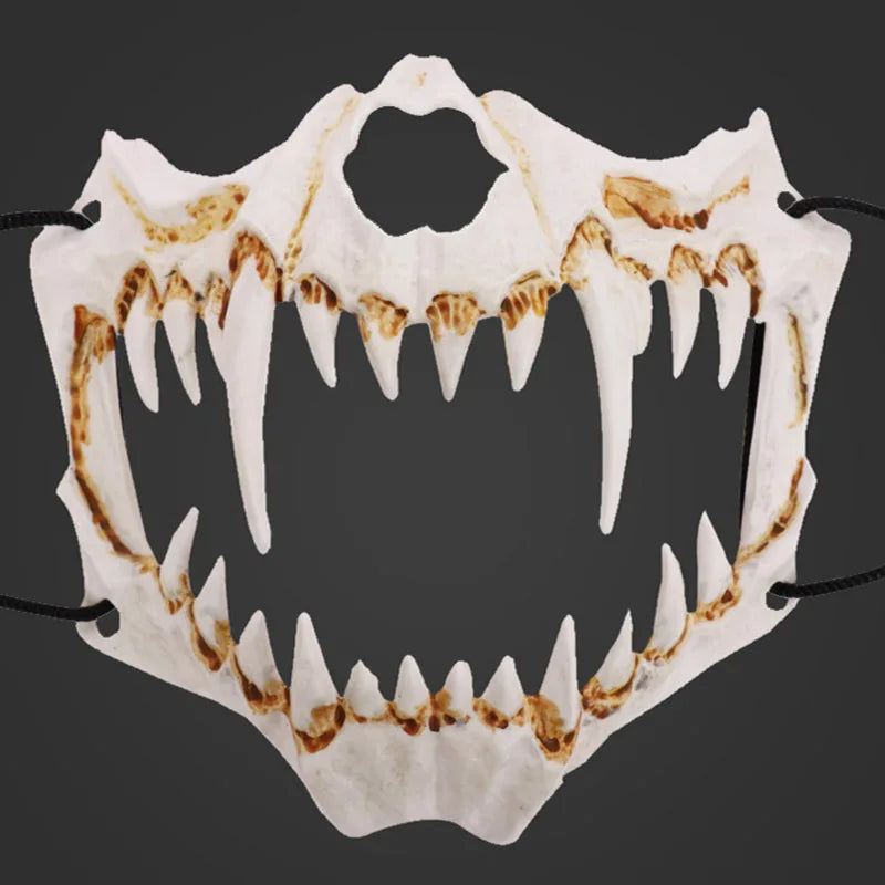 Japanese Animal Skeleton Plastic Mask Cosplay Dragon God Heavenly Hound Yaksa Unisex Stage DropShip Halloween Masquerade Party Qme
