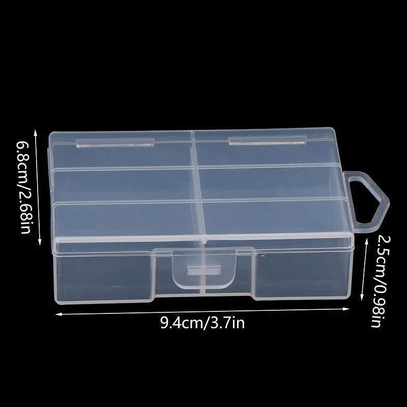 Transparent Battery Storage Box 18650 Batteries Plastic Organizer Qme