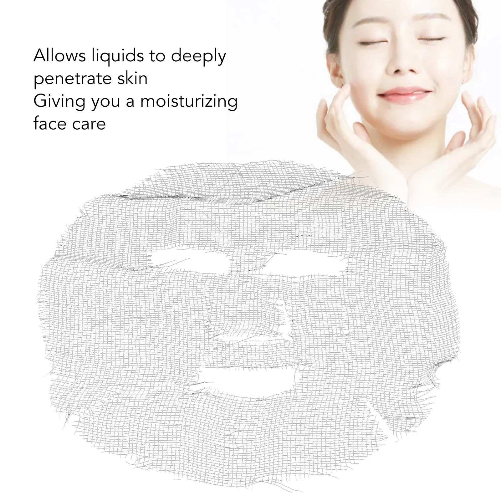 Gauze Facial Mask Strong Permeability Water Absorption Disposable DIY Face Mask Sheets Precut Gauze Facial Mask Qme