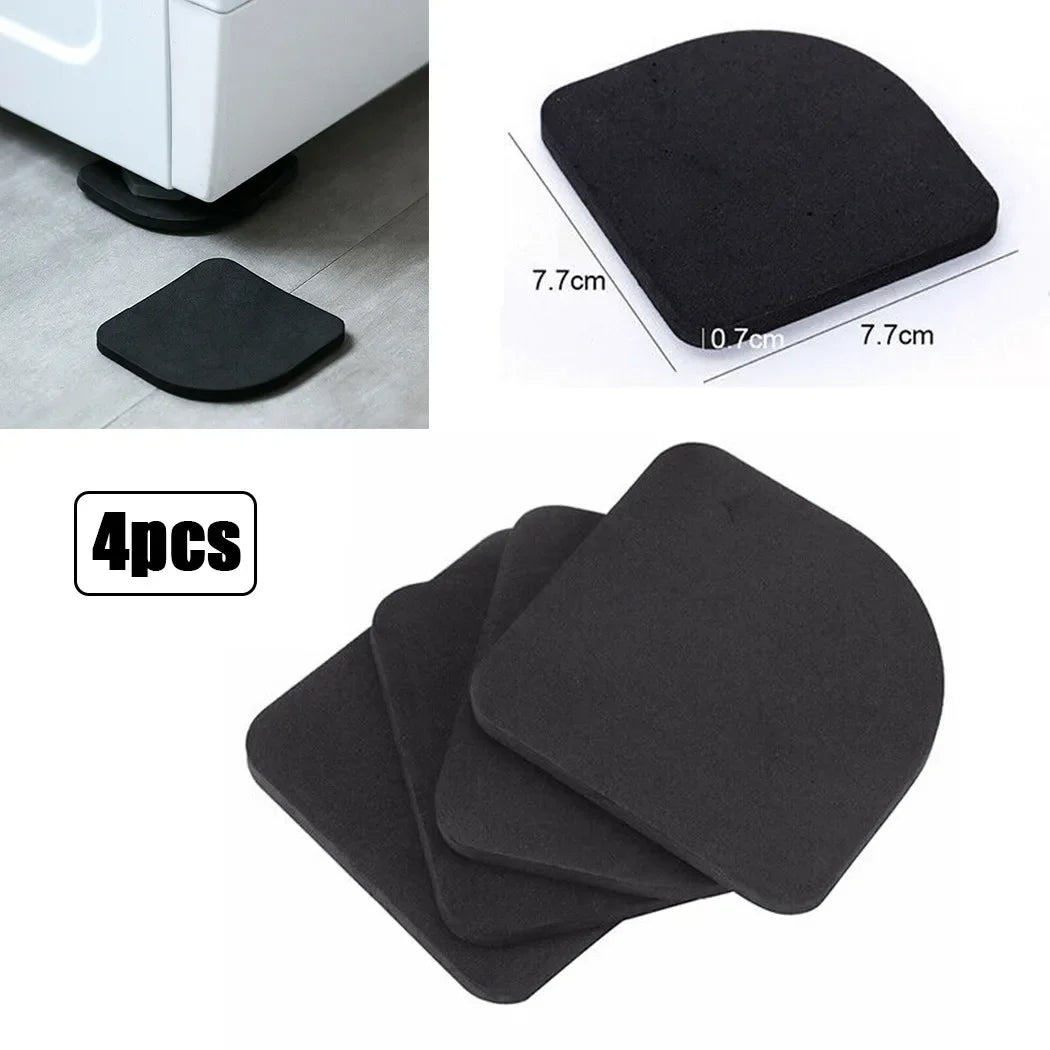 4Pcs Washing Machine Anti Vibration Pad Non Slip Shock Mute Foot Feet Tailorable Mat Refrigerator Floor Furniture Protectors Qme