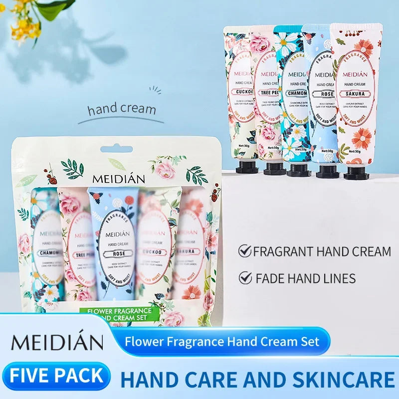 Flower Fragrance Hand Cream Moisturizing Nourish Lotion Anti-aging Qme
