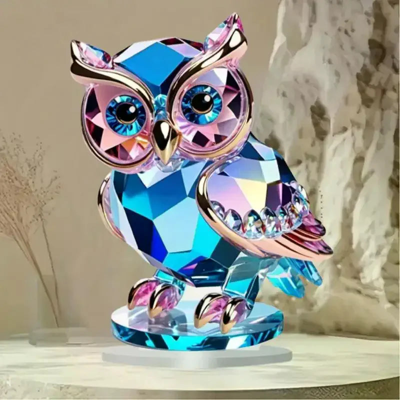 Cute Crystal Acrylic Owl Desktop Decoration X Animal Themed Home Qme