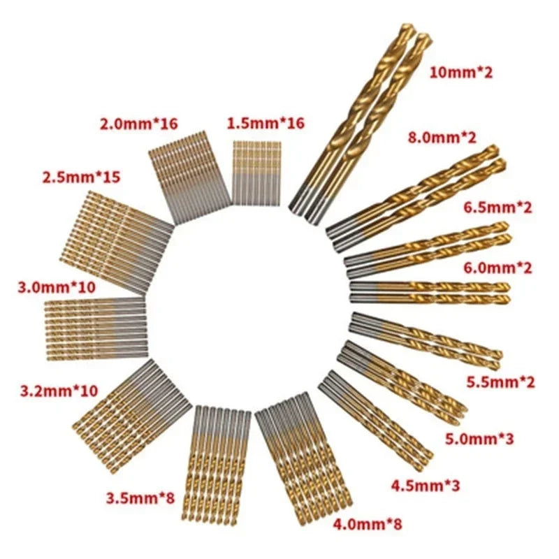 Speed Steel Metric Drill Bit Sets Hardened Metal Stainless Cast Iron Qme