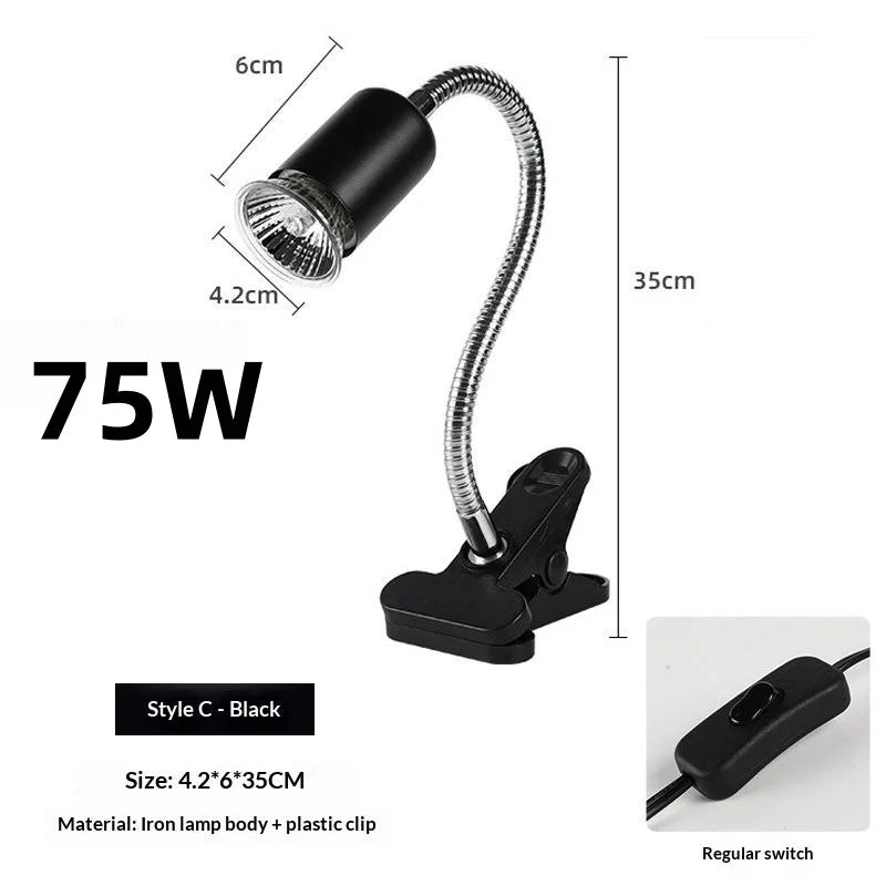 1 Set 50/75W UVA UVB Light Basking Spot Light Simulated Sunlight Reptile Heat Lamp For Turtle Lizard Dimmable Heating Lamp Qme 75W A