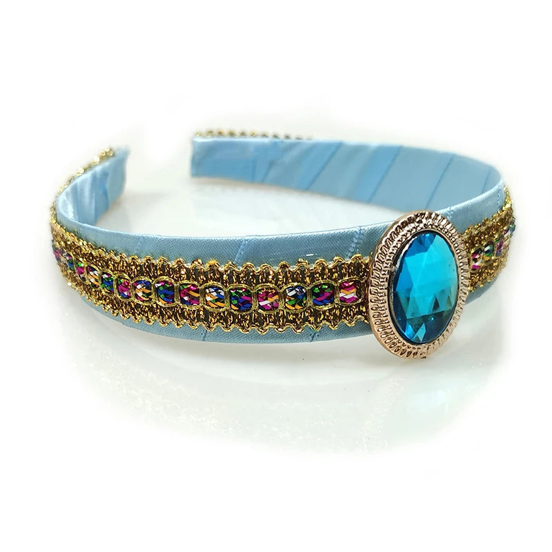 Captivating Jasmine Blue Crystal Headbands Girls Ideal Arabian Qme A3