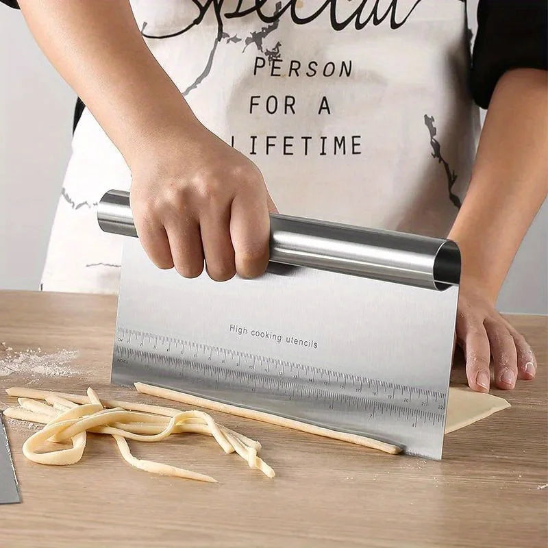 Stainless Steel Dough Chopper Bench Scraper Pastry Cutter Qme