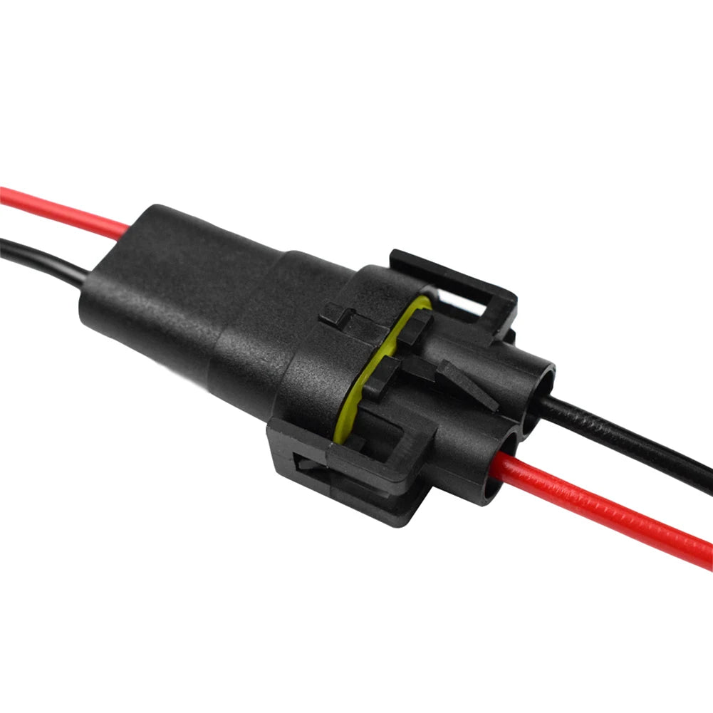 2pcs Female Adapter Connector 12-24V H8/H9/H11 Bulb Socket Female Adapter Auto Accessories Replacement for Headlight Fog Light Qme