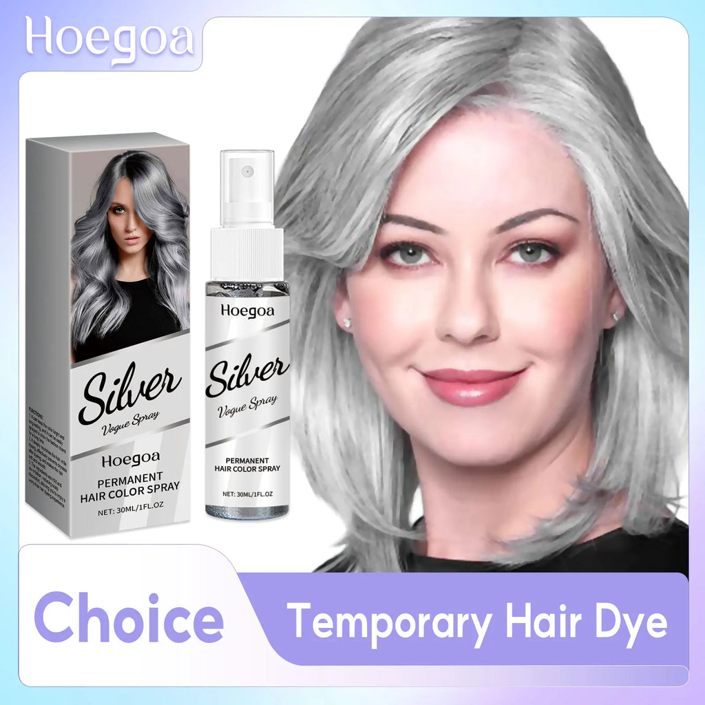 Temporary Hair Dye Spray Quick Cover White Hair Natural No Irritation Prevent Dry Rough Enhance Toughness Hair Coloring Products Qme