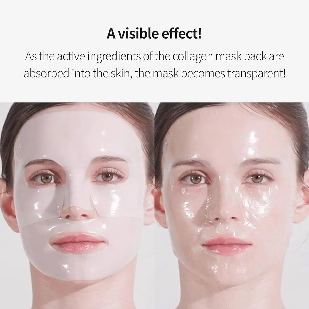 Deep Collagen Faded Wrinkle Facial Mask Reduce Fine Lines Firm Skin Moisturizing Brightening Smooth Skin Care Korean Cosmetics Qme