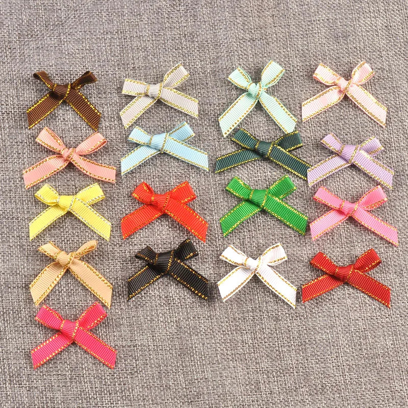 30pcs 2.4-4.5cm bowknot Shape Christmas Style Appliques For DIY Clothing Hat Home Decorative Accessories Holiday Supplies Qme 9-4.5x3.2cm