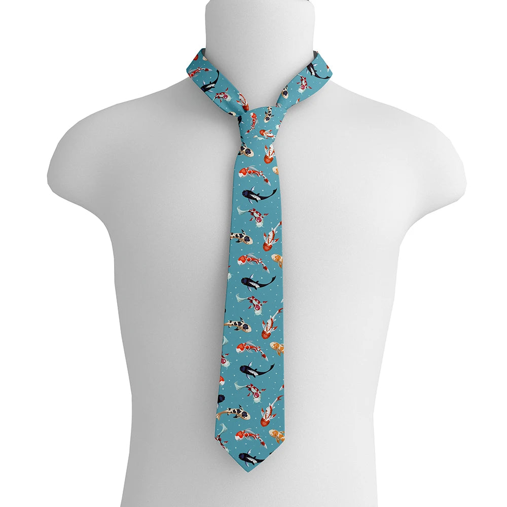 Funny Fish 3D Printed Tie Unisex Personality Business Polyester Qme