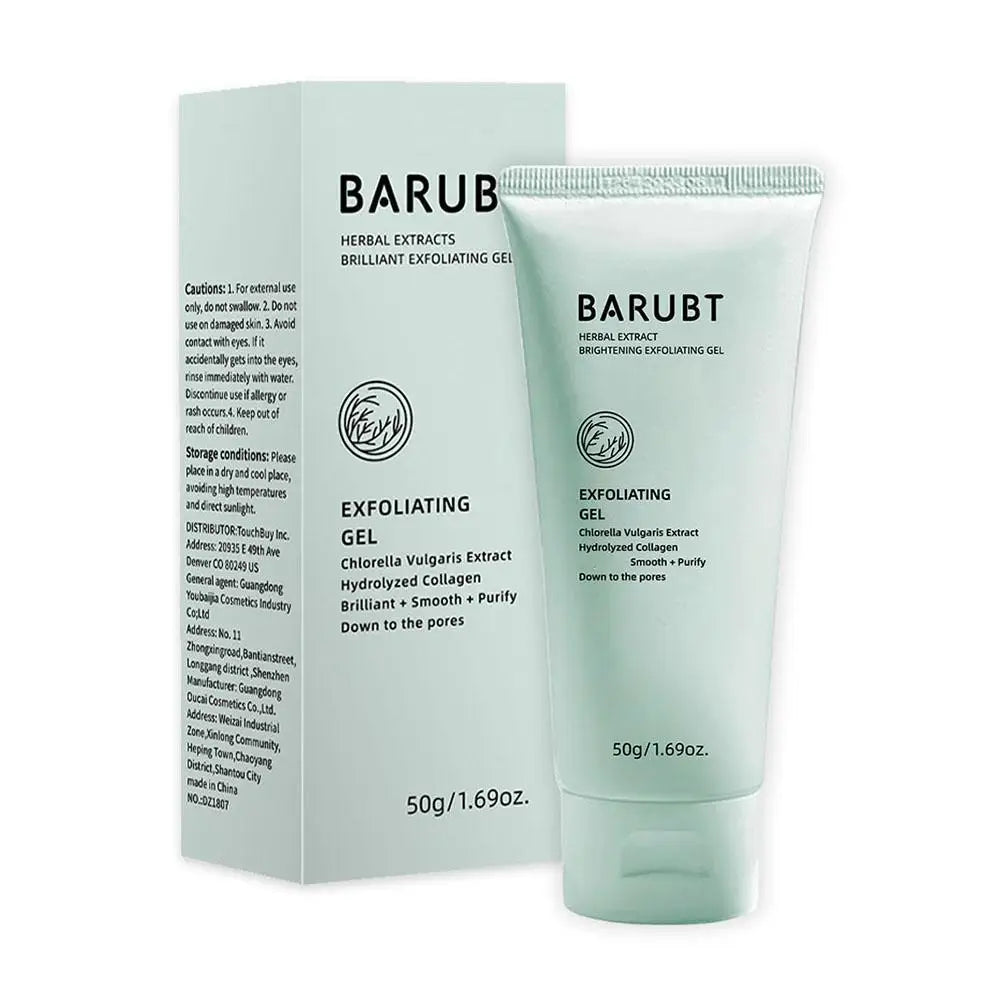 Brightening Exfoliating Gel Herbal Extract Facial Cleansing Scrub Qme D