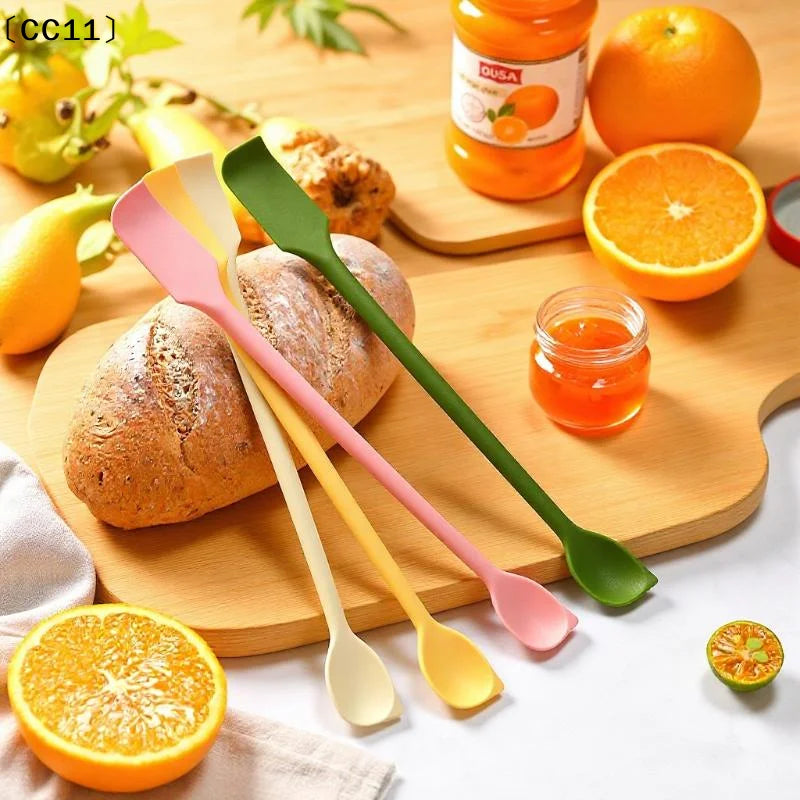 Silicone Small Spoon Jam Heat Resistant Easy Clean Non-stick Rice Qme