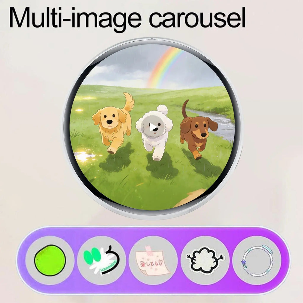 Electronic Badge HD Touchscreen Digital Photo Display Brooch Electronic Badge Anime Pins for Backpacks Christmas Boys Girls Qme