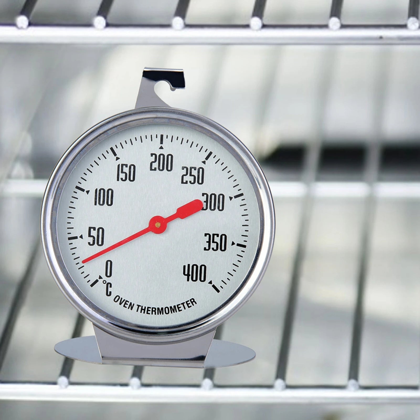 Temperature Gauges 0-400 Degrees Stand Up Oven Thermometer Stainless Steel Large Gage Kitchen Baking Supplies Thermometer Qme