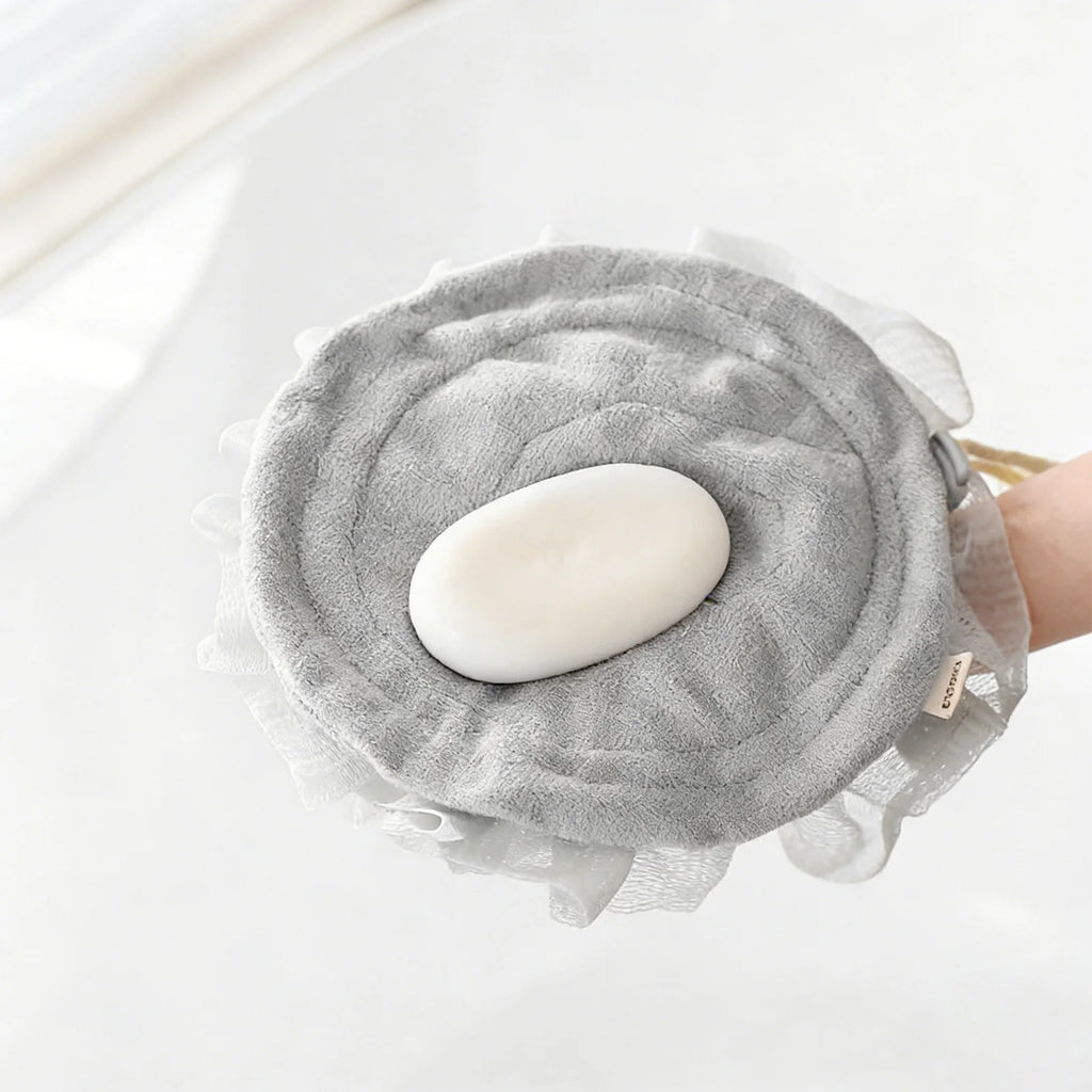 Soft Bath Scrub Bath Ball Body Clean Bath Puff Bathroom Supplies Multi-purpose Scrubbing Bubble Shower Mesh Sponge Qme