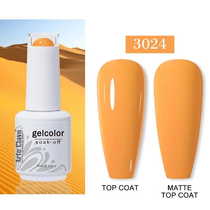 Arte Clavo Autumn Nail Gel Polish Caramel Winter Soak Off UV LED Art