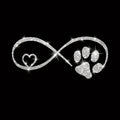 A Cute Cartoon Car Sticker With A Dog Paw Love Shape Bow Sticker, Shiny Car Window Sticker, Stylish Sticker, Qme White 1pc