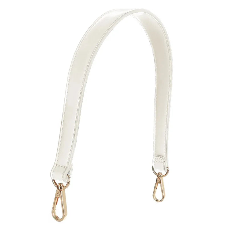 Advanced Detachable Leather Handbag Straps, Hardware Buckle Accessories, DIY Diagonal Bag Handles, Leather Straps for Handbags. Qme White 1pc