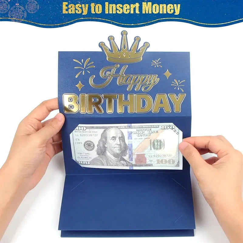 Birthday Money Envelope Folding Greeting Card Cash Holder Youngsters Qme