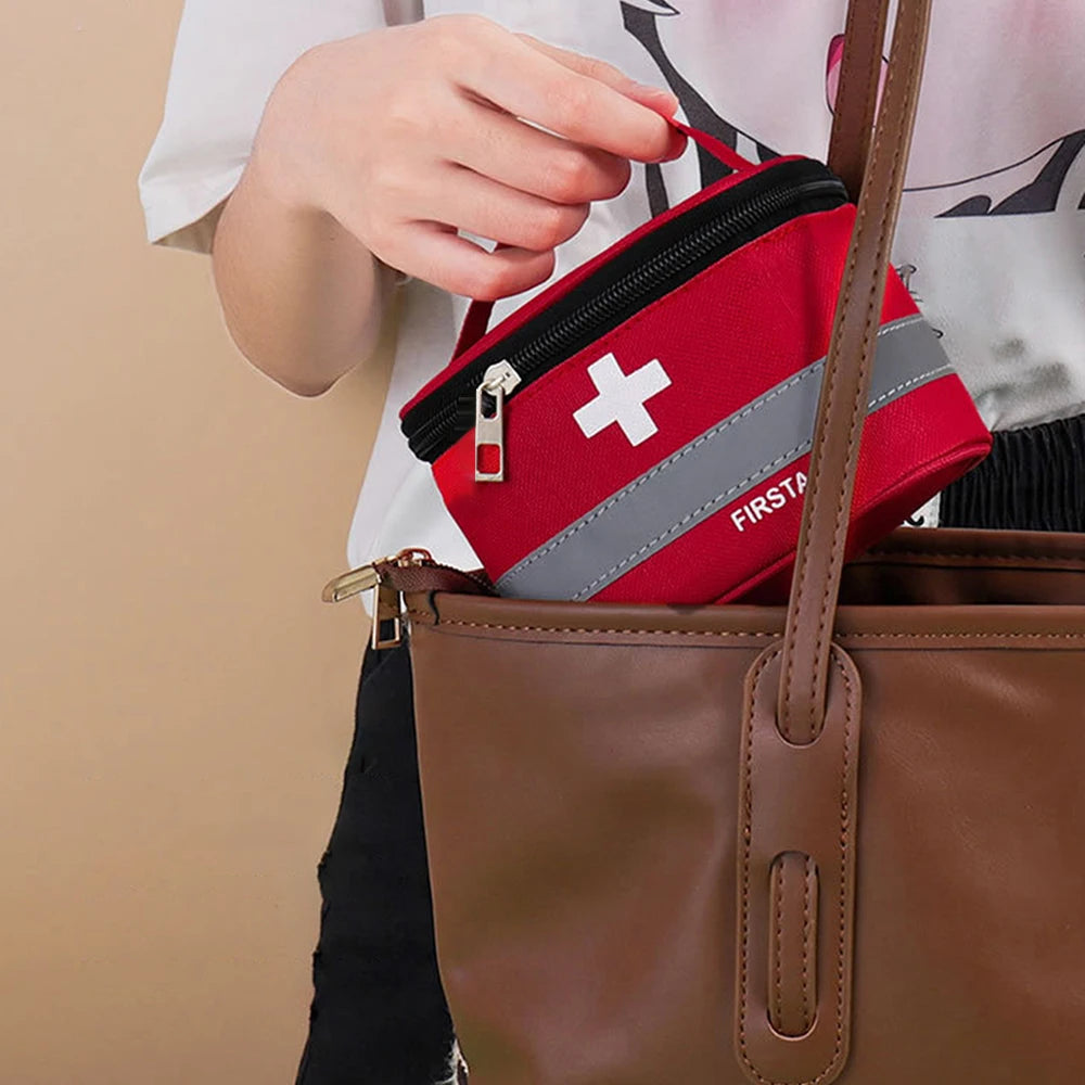 1PC Portable Medicine Bag Travel Outdoor Storage Health Kit Medicine Kit Travel Family Medicine Home Cloth Medicine Kit Qme
