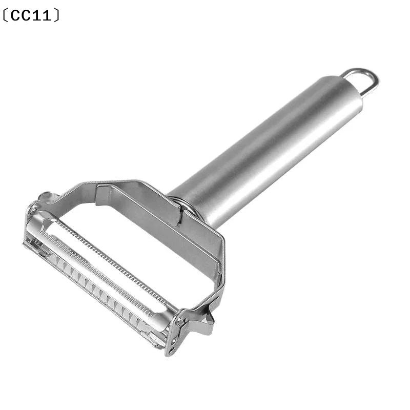 2-in-1 Multi-function Stainless Steel Double-head Vegetable Peeler Qme