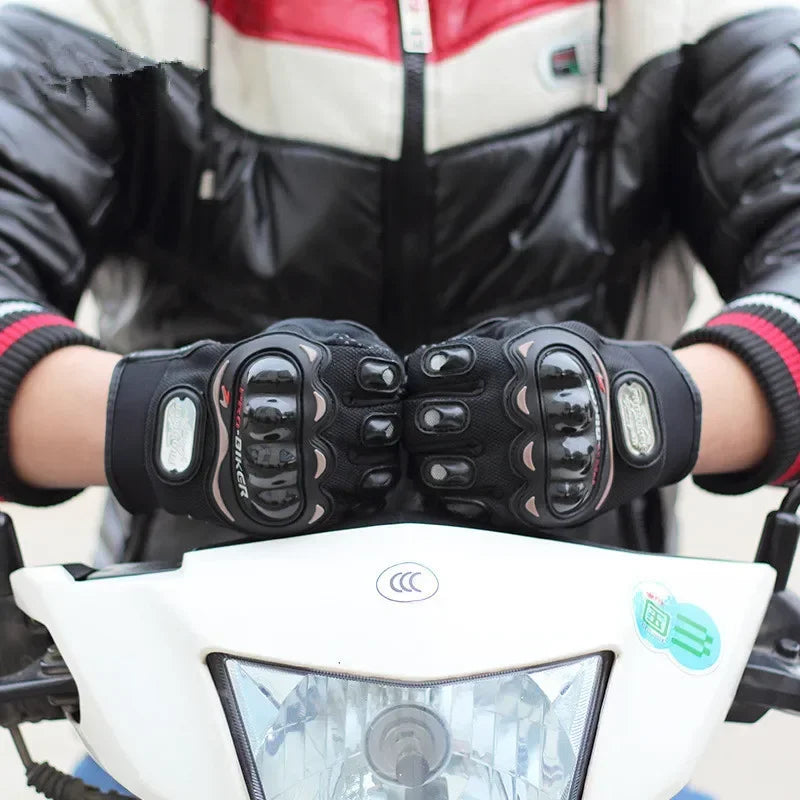 Mens Women 4 Season Driving Supertech Black/White Motorcycle Leather Gloves Racing Glove Motorbike Cowhide Racing Bike Knight Qme