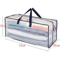 Transparent Large Capacity Woven Closet Sort Waterproof Double Zipper Qme A2