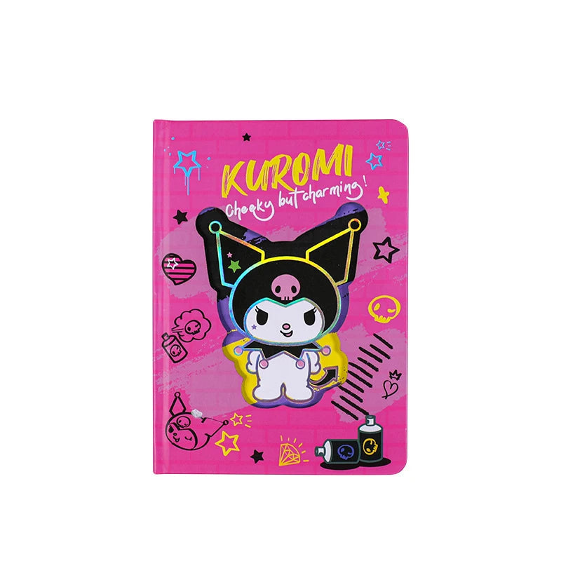 Clow Lee Cartoon Hardcover Double-sided Writing with Built-in Bookmark and Notes Student Drawing B6 Window Notebook Qme