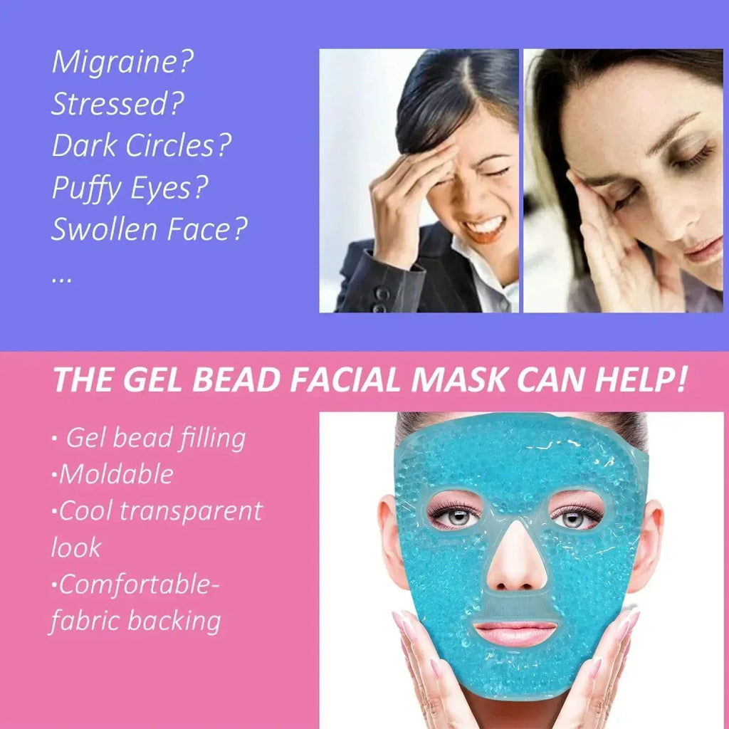 SPA Ice Cold Heat Full Face Eye Mask Sleeping Reduce Puff Dark Qme