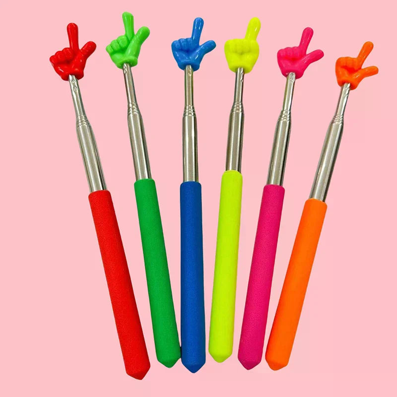 Retractable Teacher Pointer Finger Design Stainlesssteel Telescopic Qme