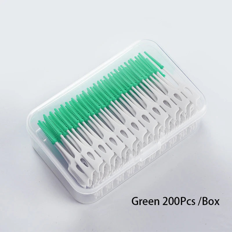 150 Interdental Silicone Brushes Dental Toothpicks Brush Between Qme Green 200Pcs China Mainland