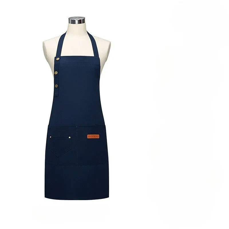 Waterproof Kitchen Apron Perfessional Kitchen Apron Restaurant Shop Waiter Work Uniform Women/Men with Pockets Cleaning Pinafore Qme