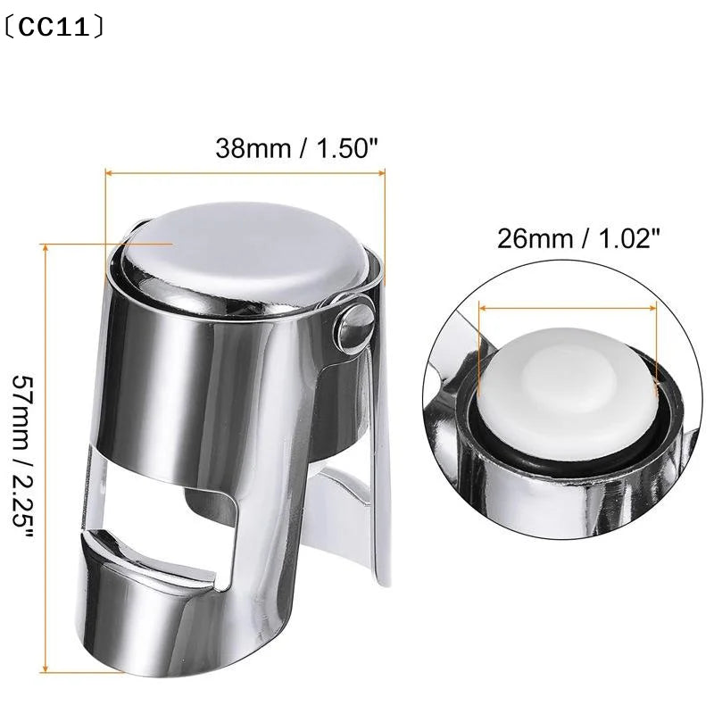 Wine Bottle Stopper Beer Cork Plug Stainless Steel Champagne Qme