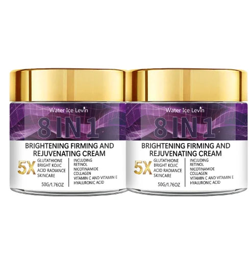 5X Glutathione Brightening Cream - 8-in-1 Firming & Rejuvenating, Retinol & Kojic Acid for Radiant, Glowing Skin Qme PURPLE 50g