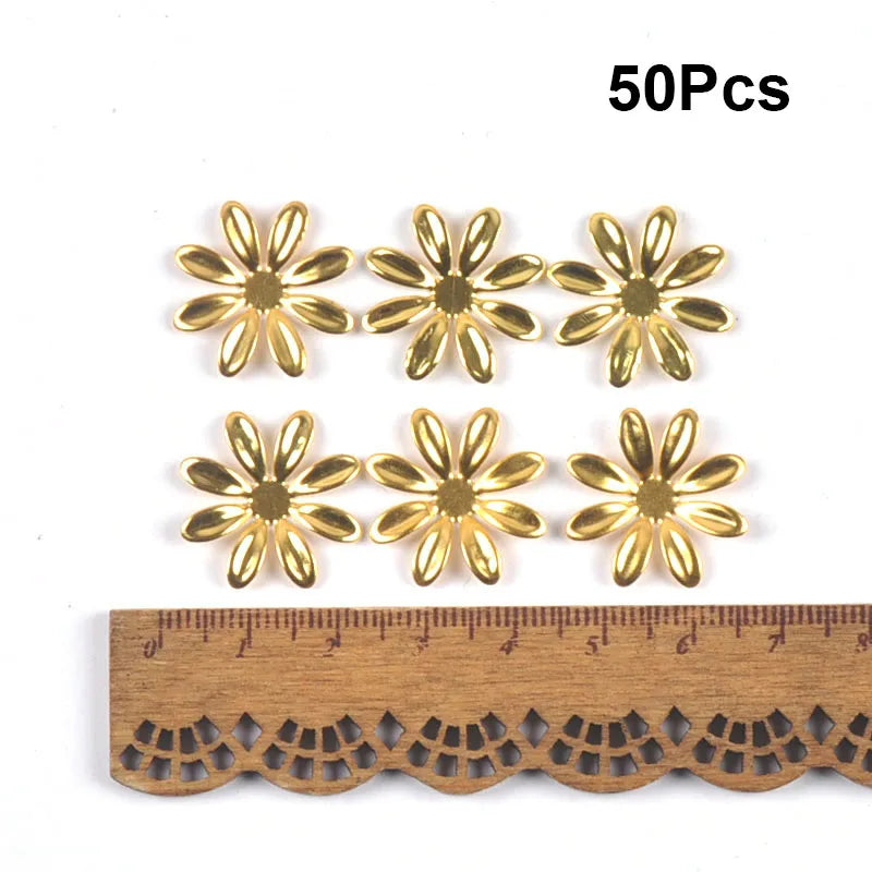 Flowers Antique Filigree Wraps Connectors For DIY Jewelry Accessories Findings Making Scrapbook Supplies Home Decor Metal Crafts Qme 20x20mm 50pcs