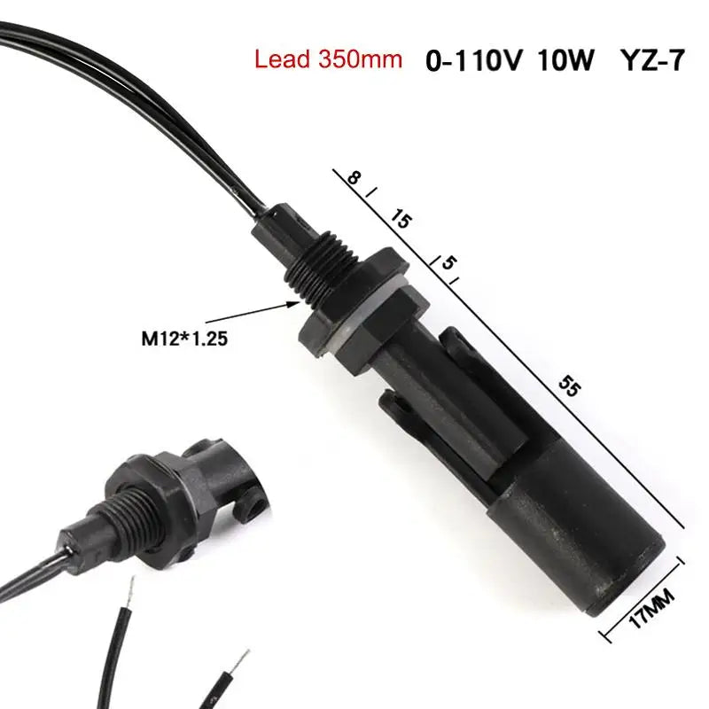 Horizontal Float Sensor Switch Side Mount Liquid Water Level Sensor Controller PP Automatic Water Pump Switch Aquarium Tank Pool Qme C