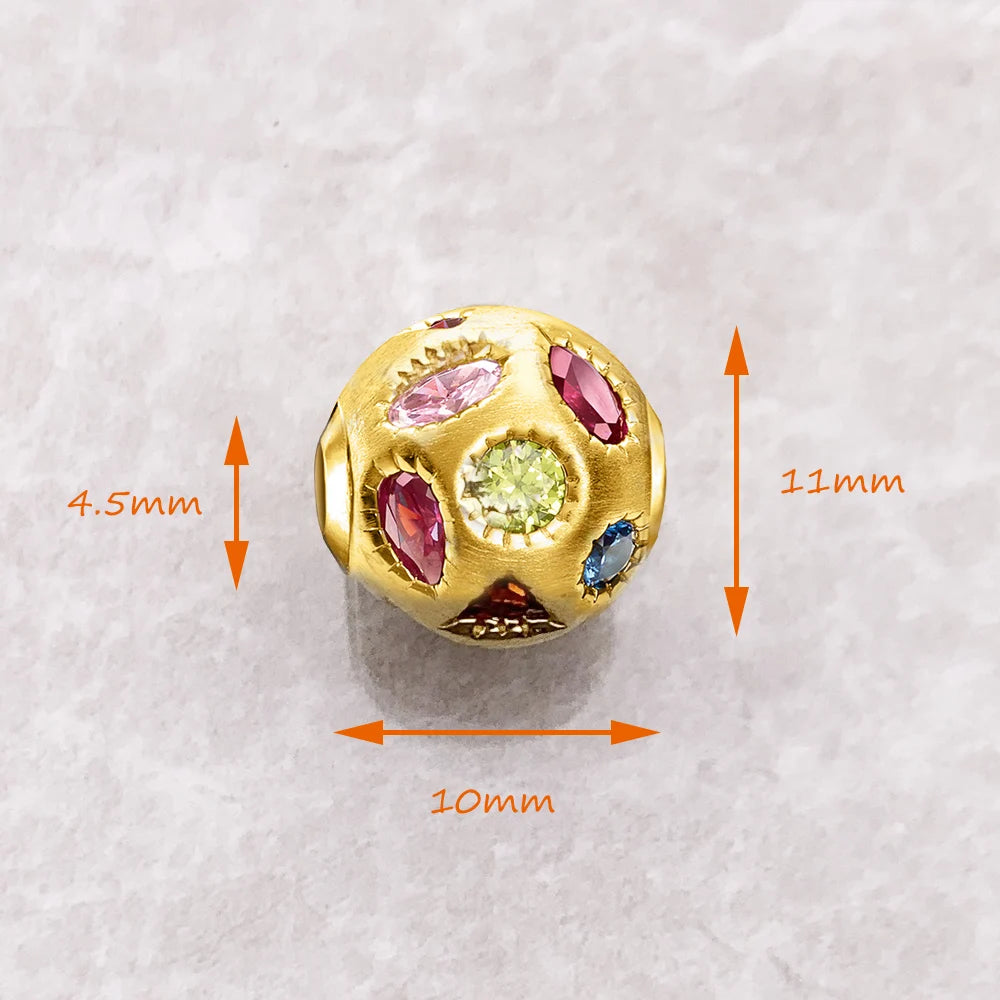 Bead Colourful Stones 925 Sterling Silver European DIY Jewelry Accessorie Lucky Charm Bohemia Gift For Women Qme