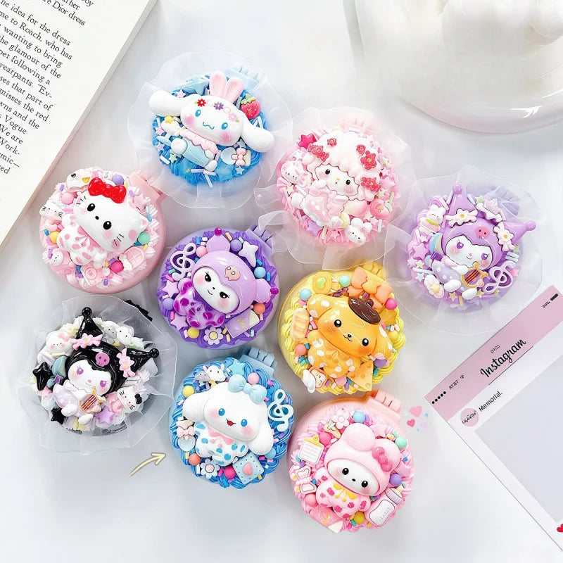 Hello Kitty Kuromi DIY Mirror Cushion Comb Craft Make Own Cute Qme