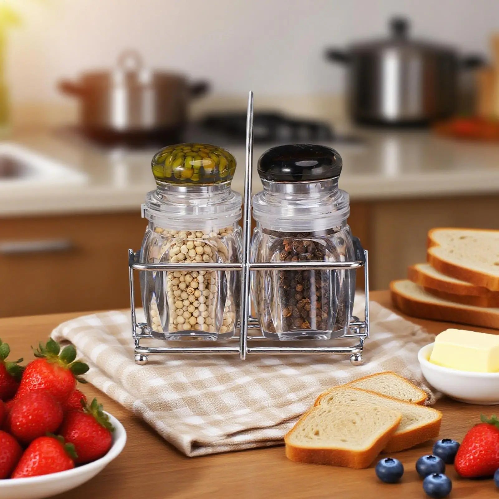 Salt Shakers Kitchen Pepper Supplies Seasoning Jars Apartment Picnic Qme