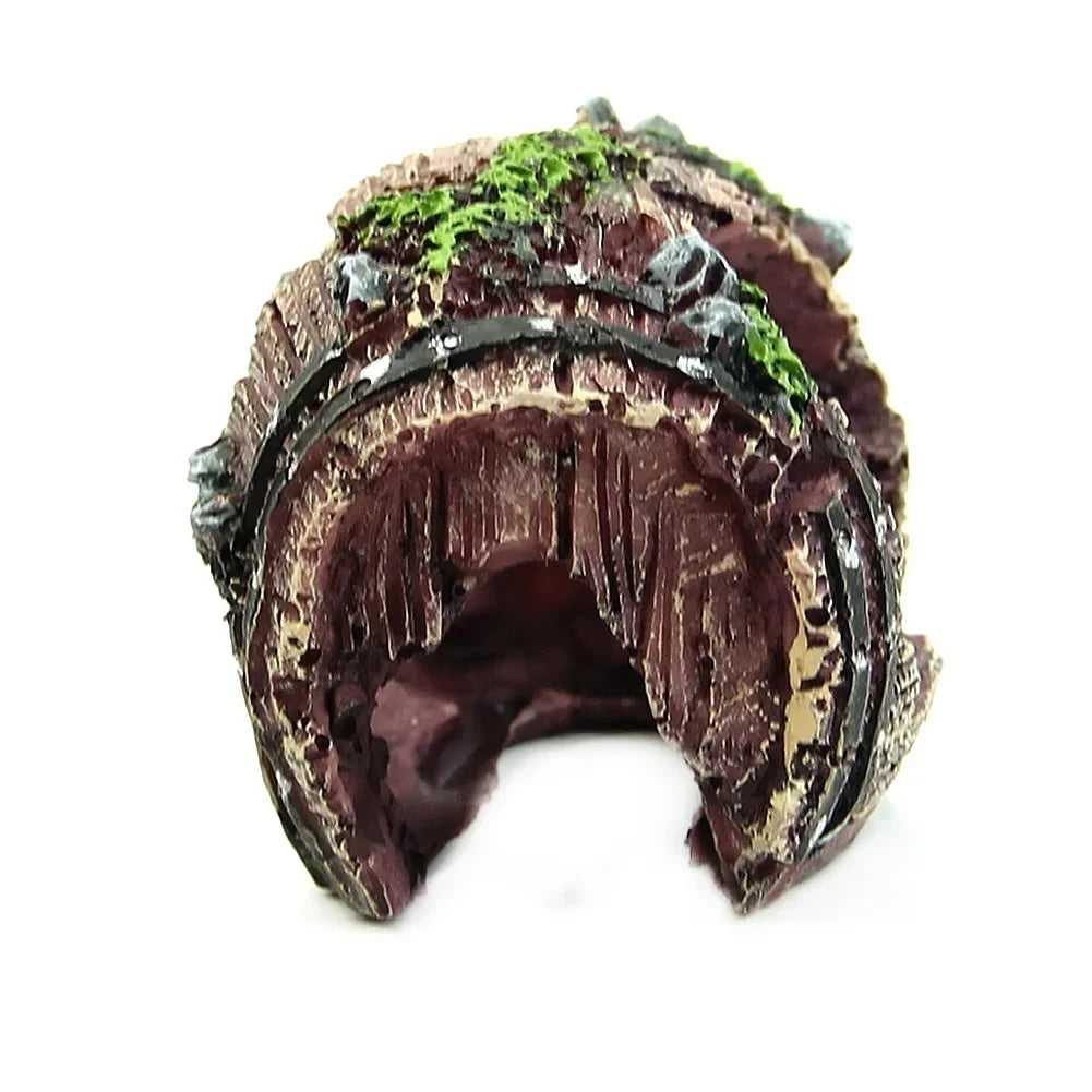 Aquarium Landscape Decoration Supplies Reptile Hiding Cave Simulation Qme