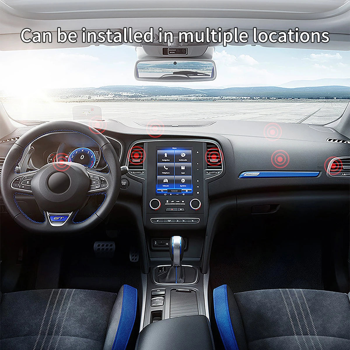 1 Metal Material Circular Mini Magnetic Phone Holder Car Qme