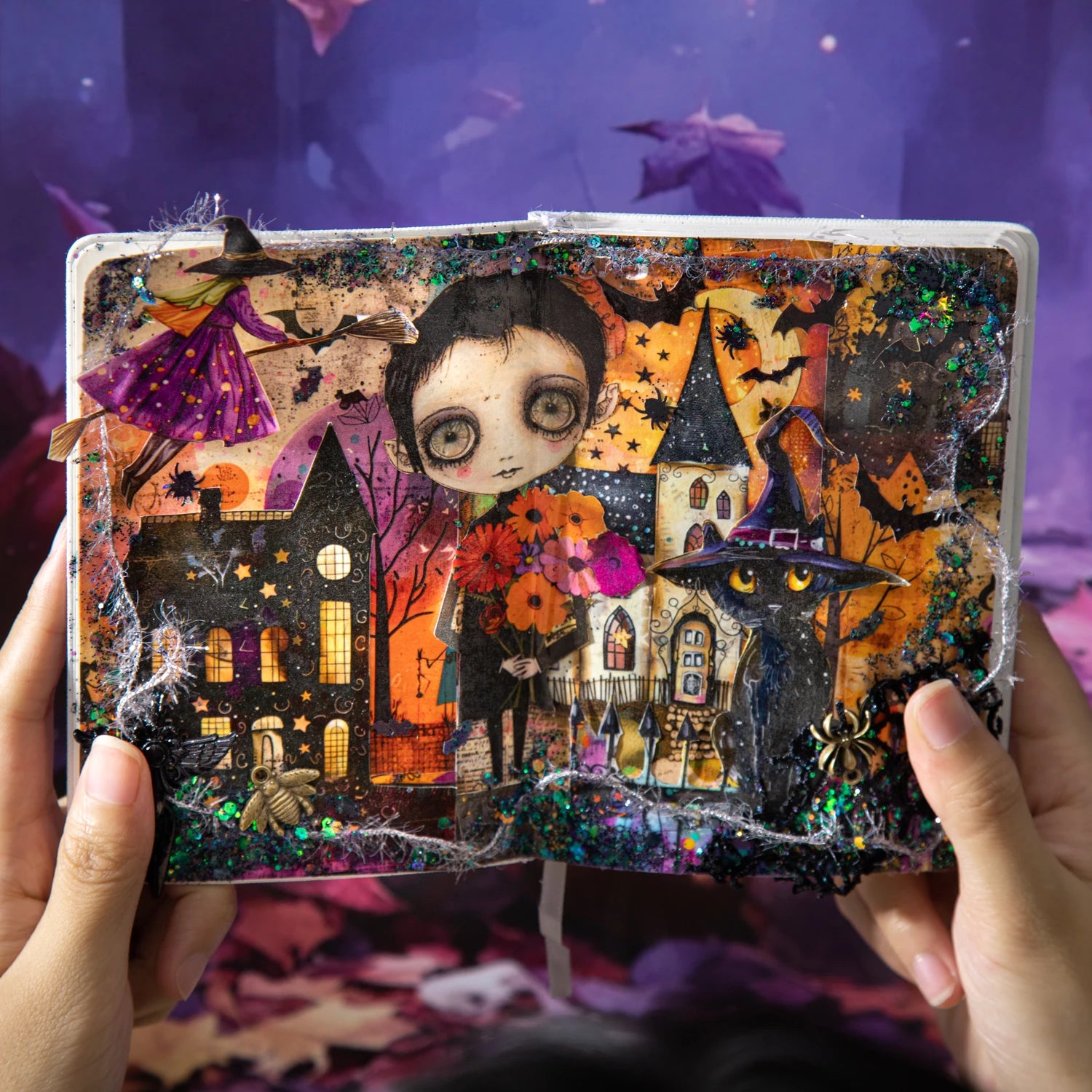 1Roll Halloween Gothic Dark Magic Washi Tape for Scrapbooking DIY, Collage Supplies, Phone Case Notebook Decoration Qme