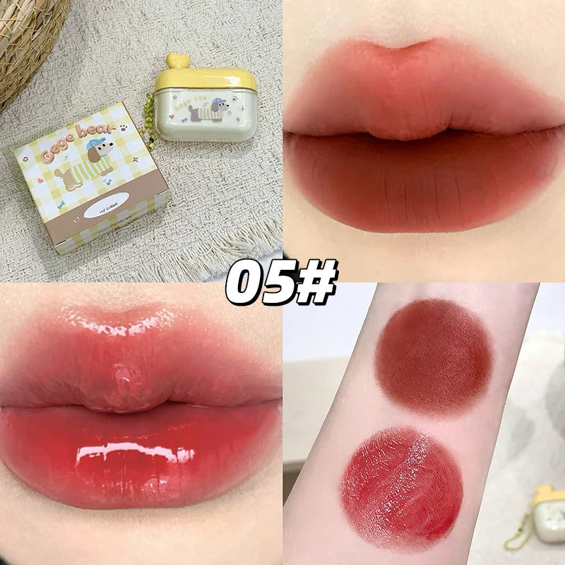 GEGE BEAR Water Gloss Velvet Matte Lip Glaze Combination Two-pack Qme GX1552-05