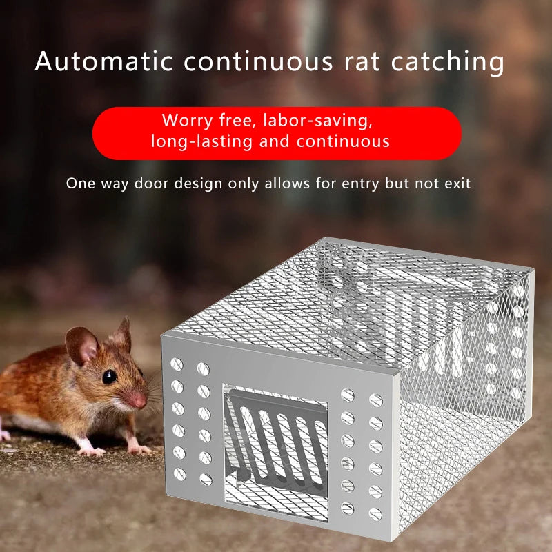 High Efficiency Mousetrap Automatic Continuous Cycle Mouse Trap Home Garden Rat Catching Artifact Safe And Harmless Catcher Qme one size