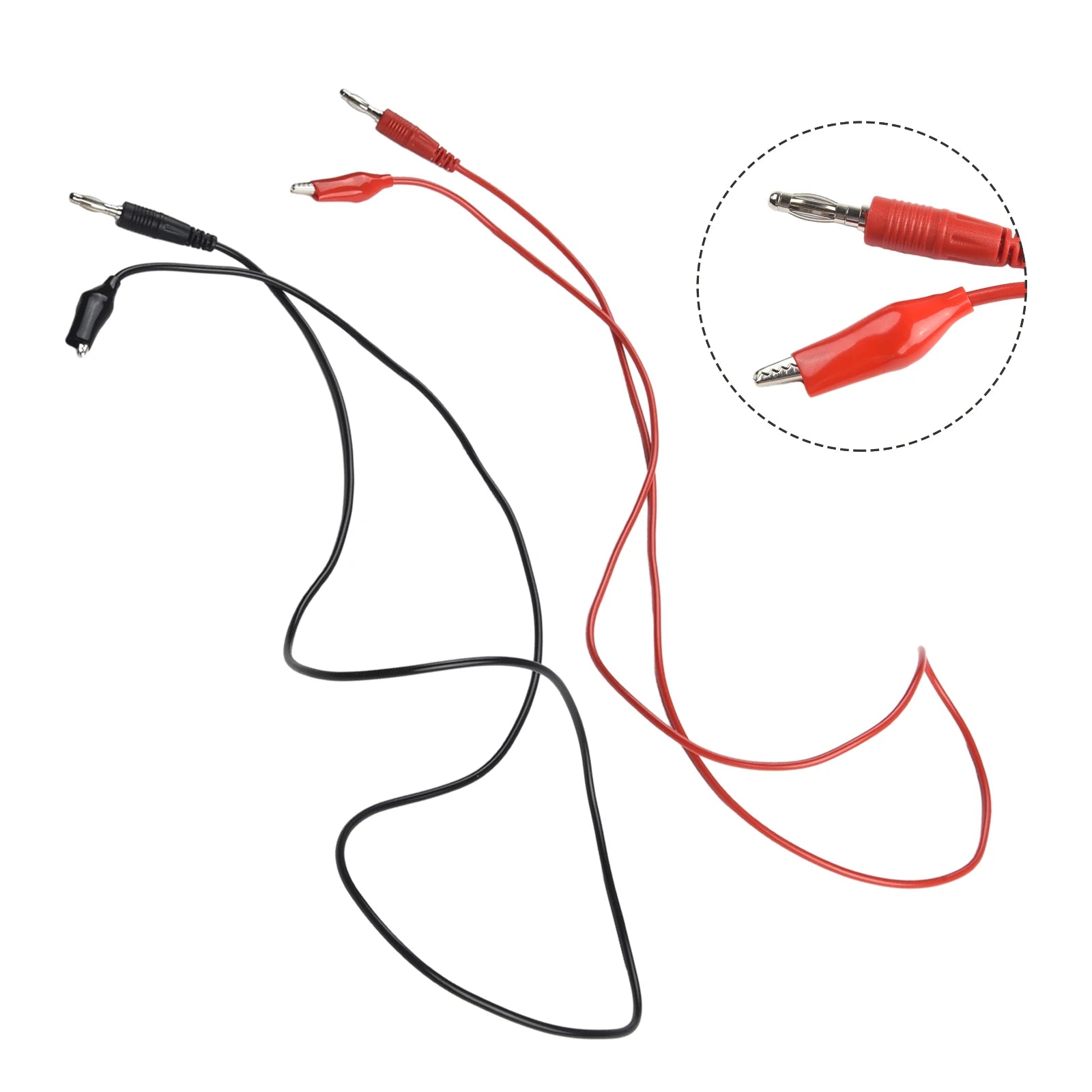 Multimeter Test-Leads Cable Line Wire 4mm Banana-Plug To Crocodile Clamp Soft Test Lead Double Stitch Alligator Test-Leads Clips Qme